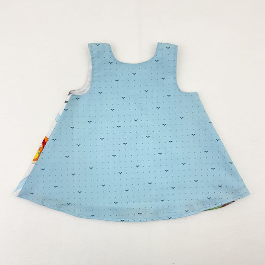 6M Baby Alphabet Pinafore Dress, Cotton Summer Clothes, Snap Shoulder, Baby Shower Gift, 1st Birthday Gift for Girls