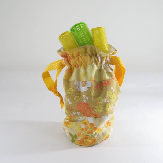 Hair Rollers Storage Bag, Gifts for Her Beauty Bag, Curler Toiletry Pouch Vintage Style, Spa Day Essentials, Self-Care Gift