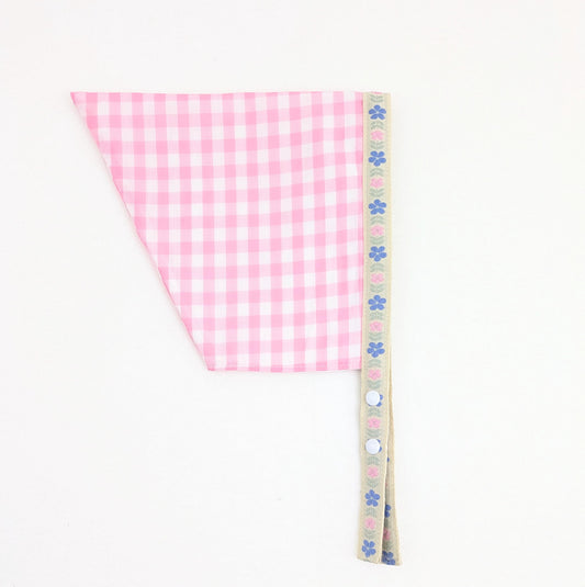 Spring Pixie Bonnet Hat, Vintage Gingham Woodland Fairy, Cottagecore Toddler Gift, Baby Shower, Fairytale Storybook, Ages 6M - 8 Yrs