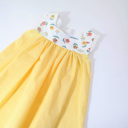 Girls Dress, 12M, 18M, 2T, Woodland Mushroom Cottagecore Heirloom Pinafore, Baby Toddler Summer Sundress, Tea Party Photoshoot Dress