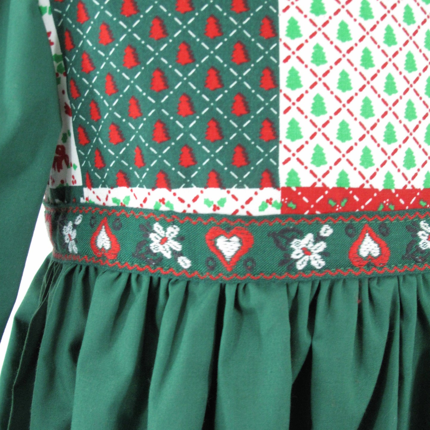 2T Girls Patchwork Christmas Dress, Toddler Long Sleeve Emerald Green Christmas Eve Party Outfit, Christmas Photoshoot