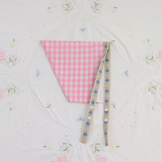 Spring Pixie Bonnet Hat, Vintage Gingham Woodland Fairy, Cottagecore Toddler Gift, Baby Shower, Fairytale Storybook, Ages 6M - 8 Yrs