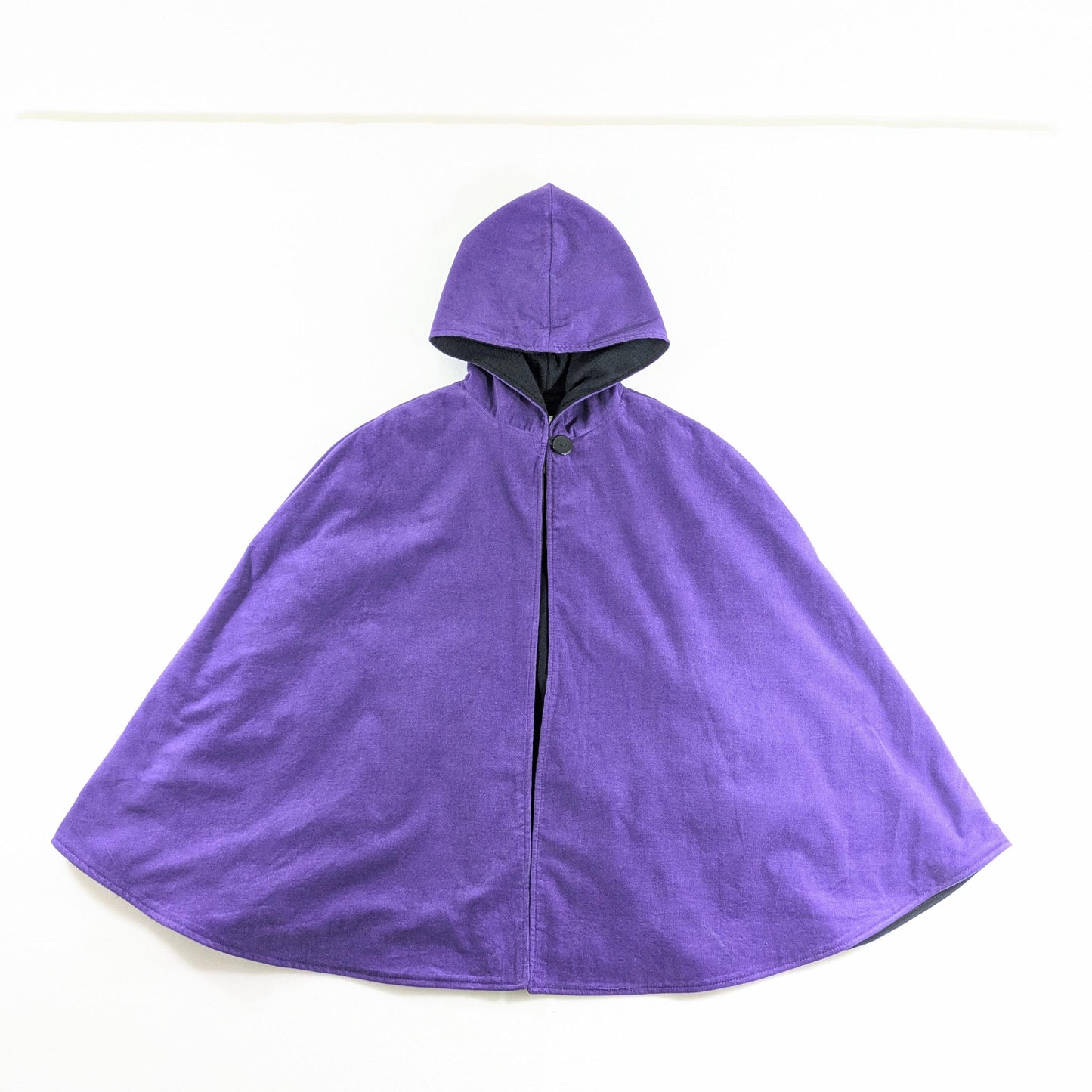 Cape violette pour enfant avec capuche, cape en velours côtelé pour fille, costume d'Halloween, poncho pour siège auto, manteau-cape d'hiver, pour enfants de 1 à 12 ans