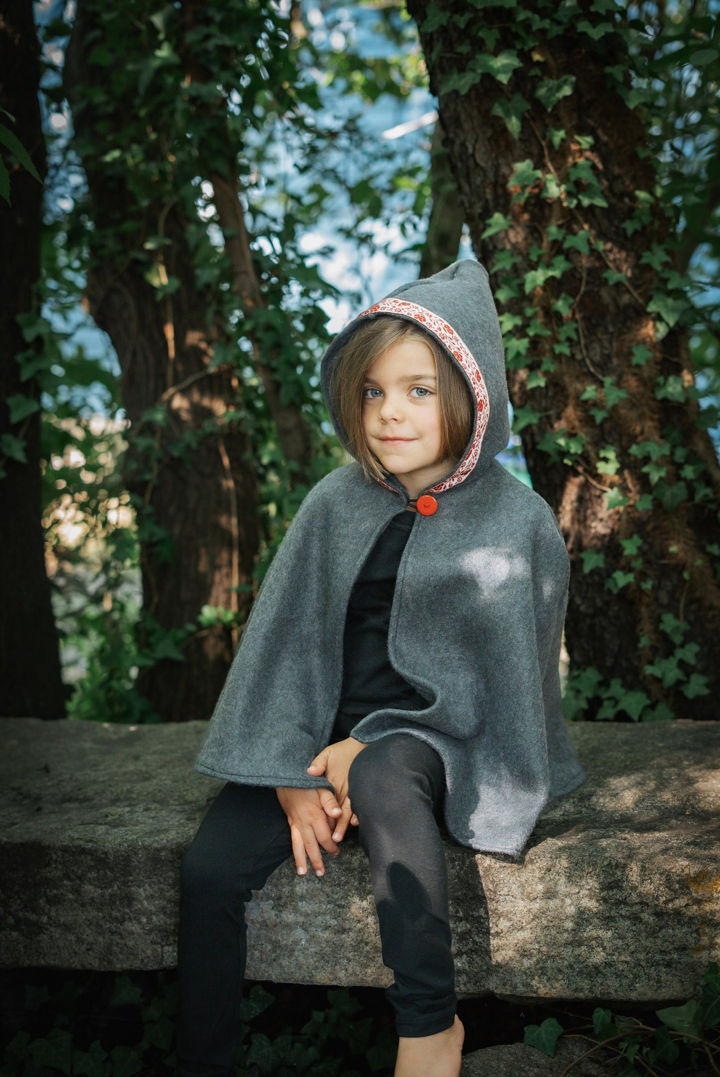 Girls Fleece Hooded Cloak, Kids Nordic Cape with Hood, Car Seat Poncho Cape Coat, Christmas Gift for Girls, Newborn, 3M, 6M, 2T, 4T, 6, 8, 1