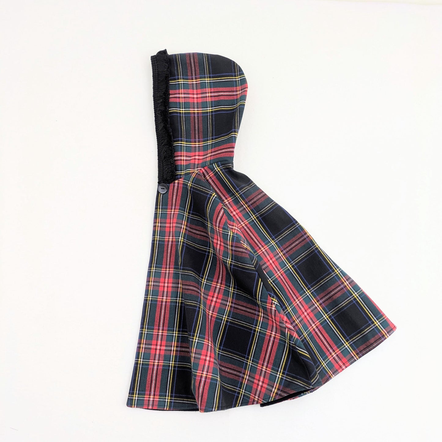 Cape enfant en sergé à carreaux écossais, tenue de Noël Casse-Noisette, poncho de Noël pour filles et garçons, taille M (5-8 ans)