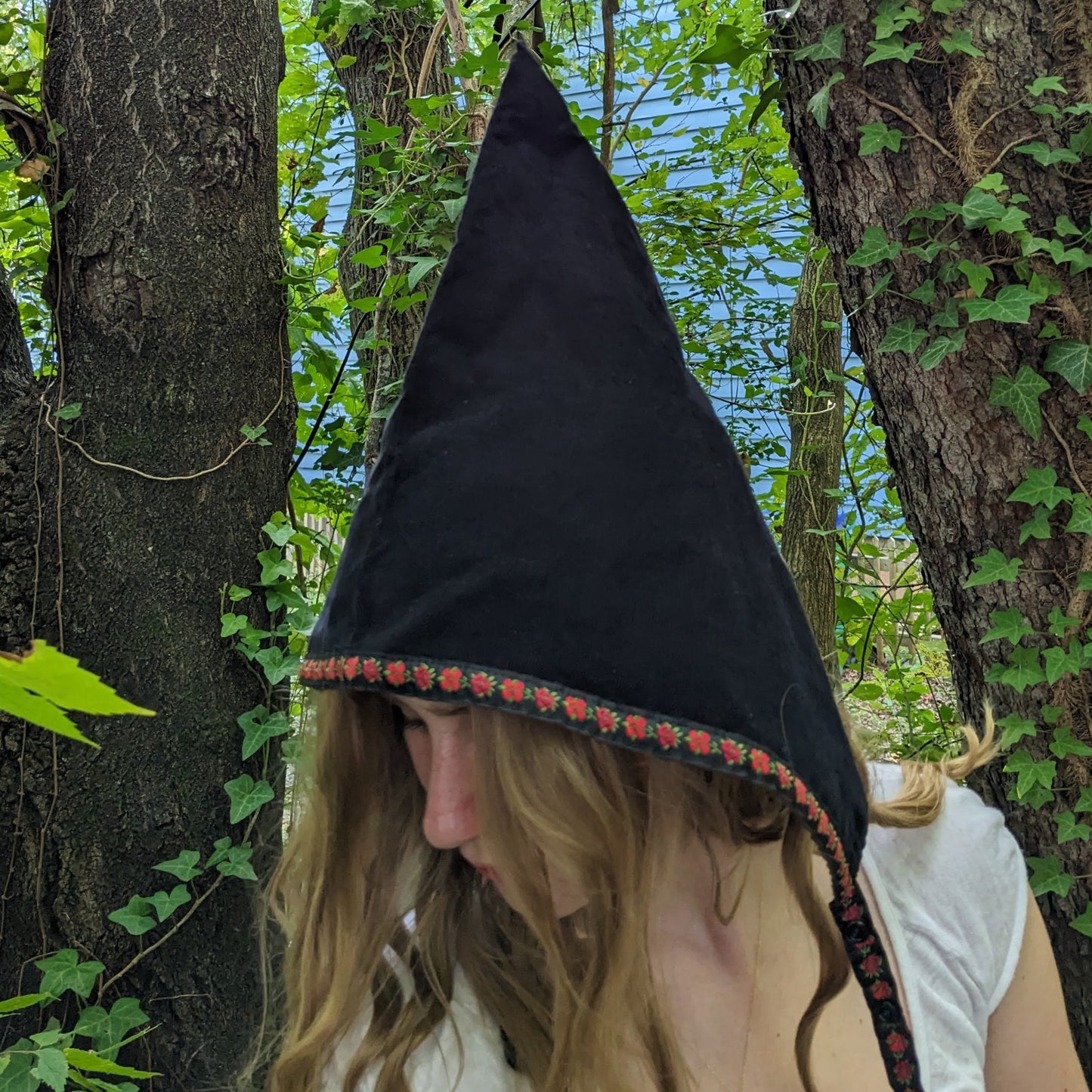 Costume Chapeau Lutin Noir Gnome, Costume Cosplay Sorcière Maléfique Fée Fairycore Noir, Tout-petits, Filles, Femmes Adultes - Âge 6 Mois - Adulte