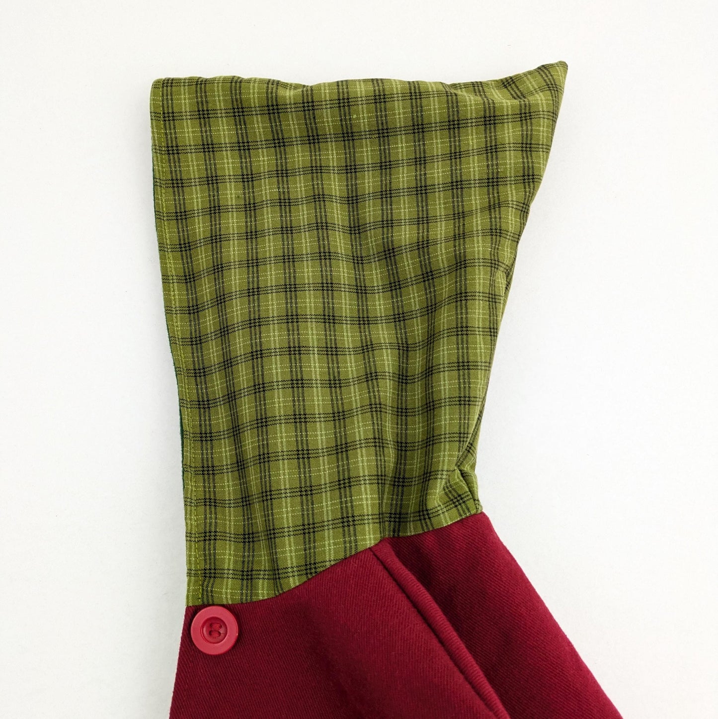 Cape rouge pour tout-petit avec capuche pointue écossaise verte, cape de Noël en sergé de coton épais, tenue de photo de vacances, garçons filles enfants, taille petite 1-4 ans