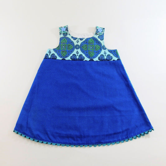 Girls Dress 3T, Handmade Patchwork Pinafore Toddler Frock, Summer Sundress Paisley Jumper, Birthday Gift, Hippie Boho Tea Party, Photoshoot