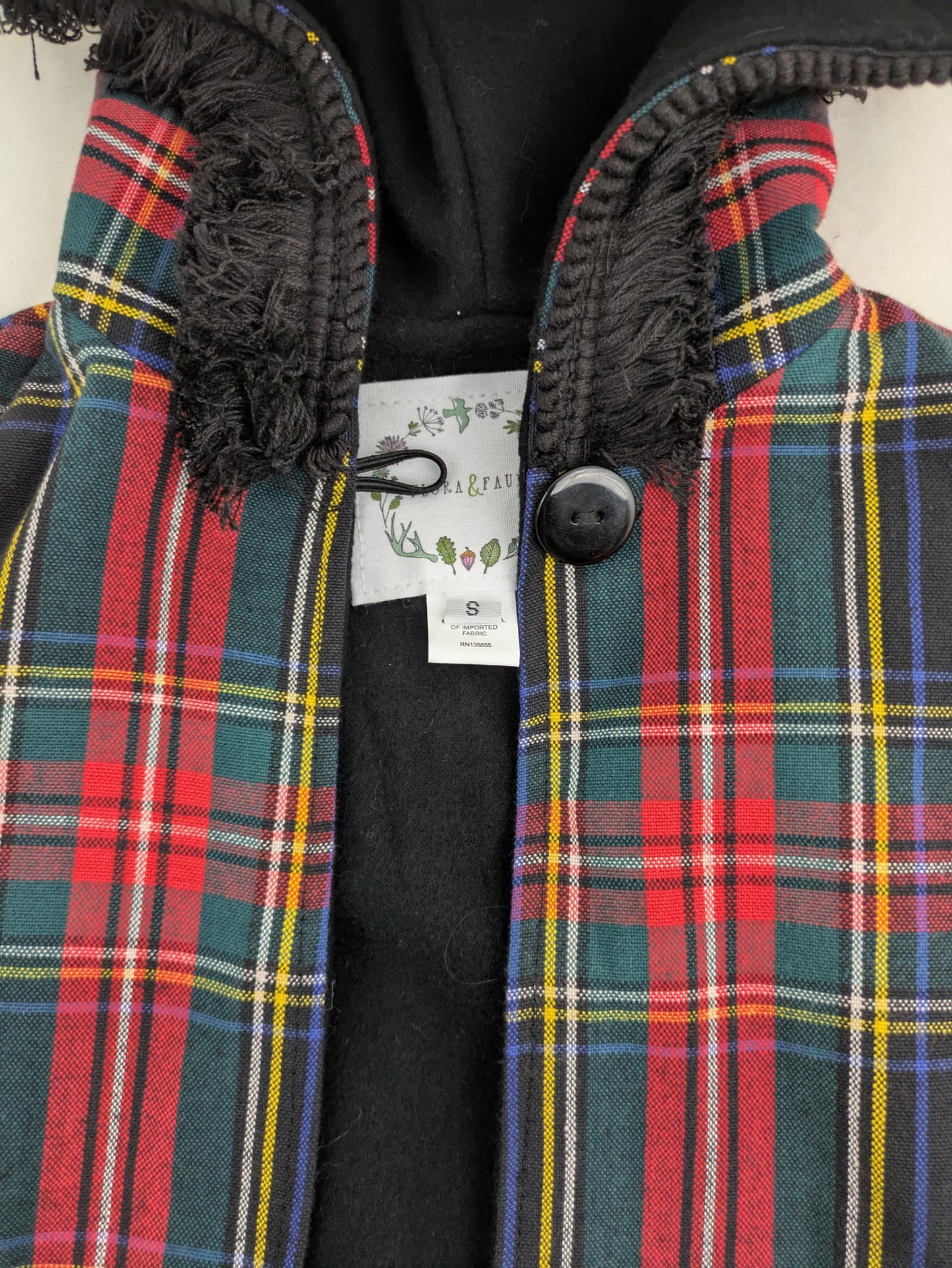 Cape enfant en sergé à carreaux écossais, tenue de Noël Casse-Noisette, poncho de Noël pour filles et garçons, taille M (5-8 ans)