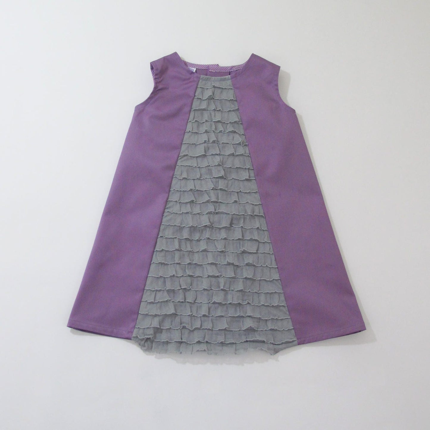 Robe Fille 4T, Robe de Demoiselle d'honneur pour Petite Fille, Robe à Volants pour Goûter ou Occasion Spéciale, Robe Semi-Formelle pour Séance Photo, Coton Violet
