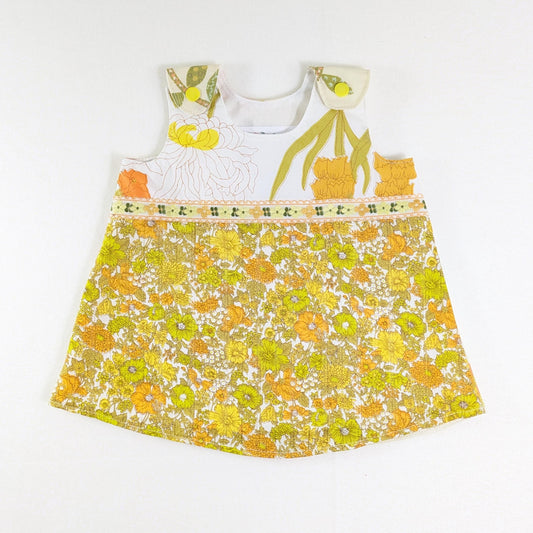 Newborn Baby Girls Dress, Cottagecore Floral Patchwork Baby Pinafore, Baby Shower Gift, Coming Home Outfit, Handmade Gifts for Girls
