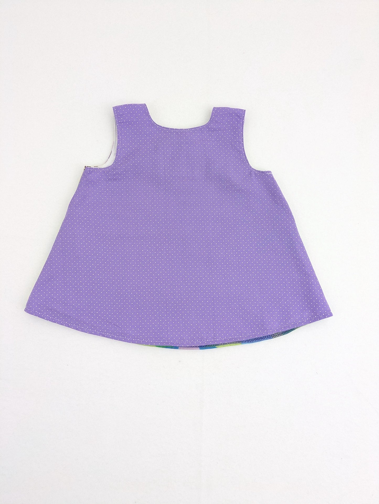 3M Purple Heart Patchwork Pinafore Baby Girls Dress, Baby Shower Gift, Summer Baby Girl Clothes, Handmade New Baby Gift