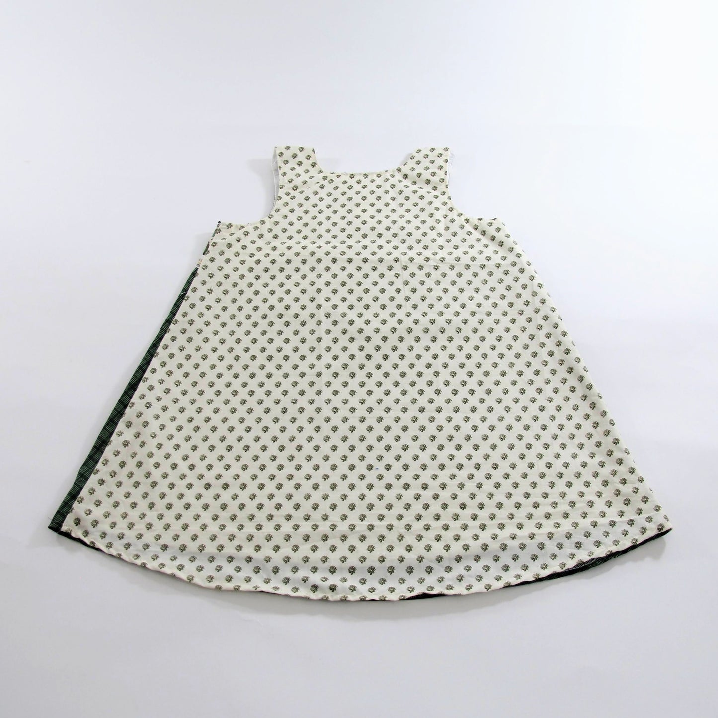 Robe pour fille 3T, Tenue chasuble salopette bébé fille rétro vert cachemire, cadeau 3ème anniversaire, séance photo, recyclé artistique insolite
