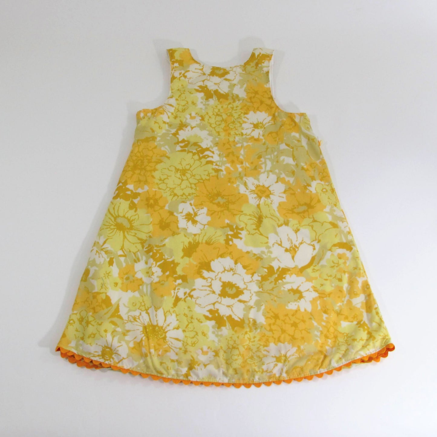 Girls Dress 6T, Handmade Clothing Upcycled Floral Embroidered Pinafore Jumper Boho Hippie Creative Retro Outfit, Photoshoot, Tea Party