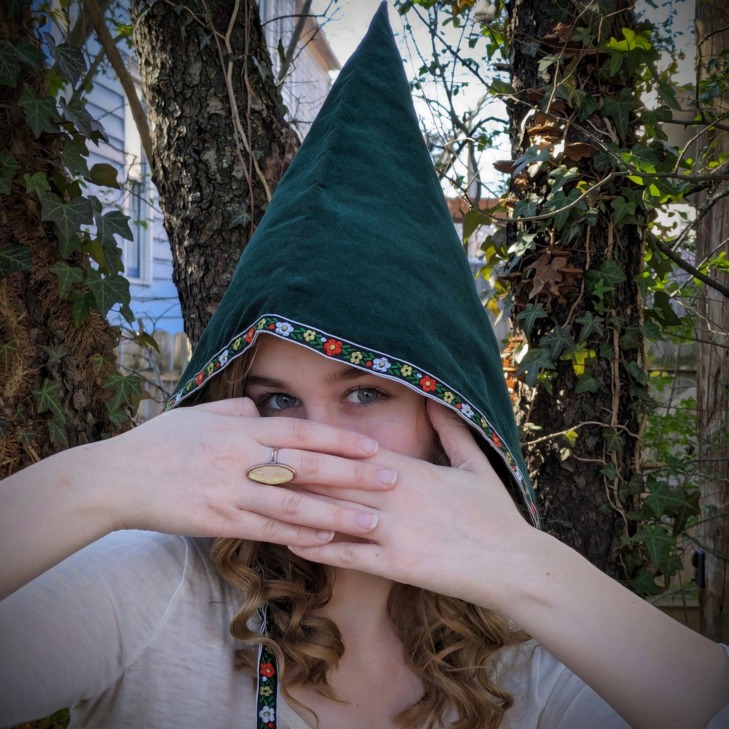 Bonnet de bébé Lutin de Jardin Vert, Chapeau de Bébé Fille Tout-Petit, Costume d'Elfe, Fairycore, Conte de Fées Sylvestre, Âges 6 Mois - Adulte