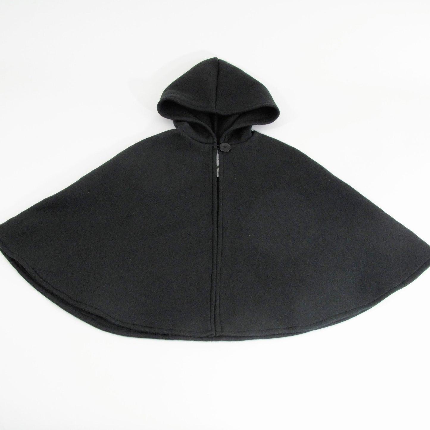 Cape à capuche noire pour enfants, chaude en polaire, costume d'Halloween, sorcier, magicien, médiéval, cape de cosplay Viking, garçons, filles, bébés, tout-petits