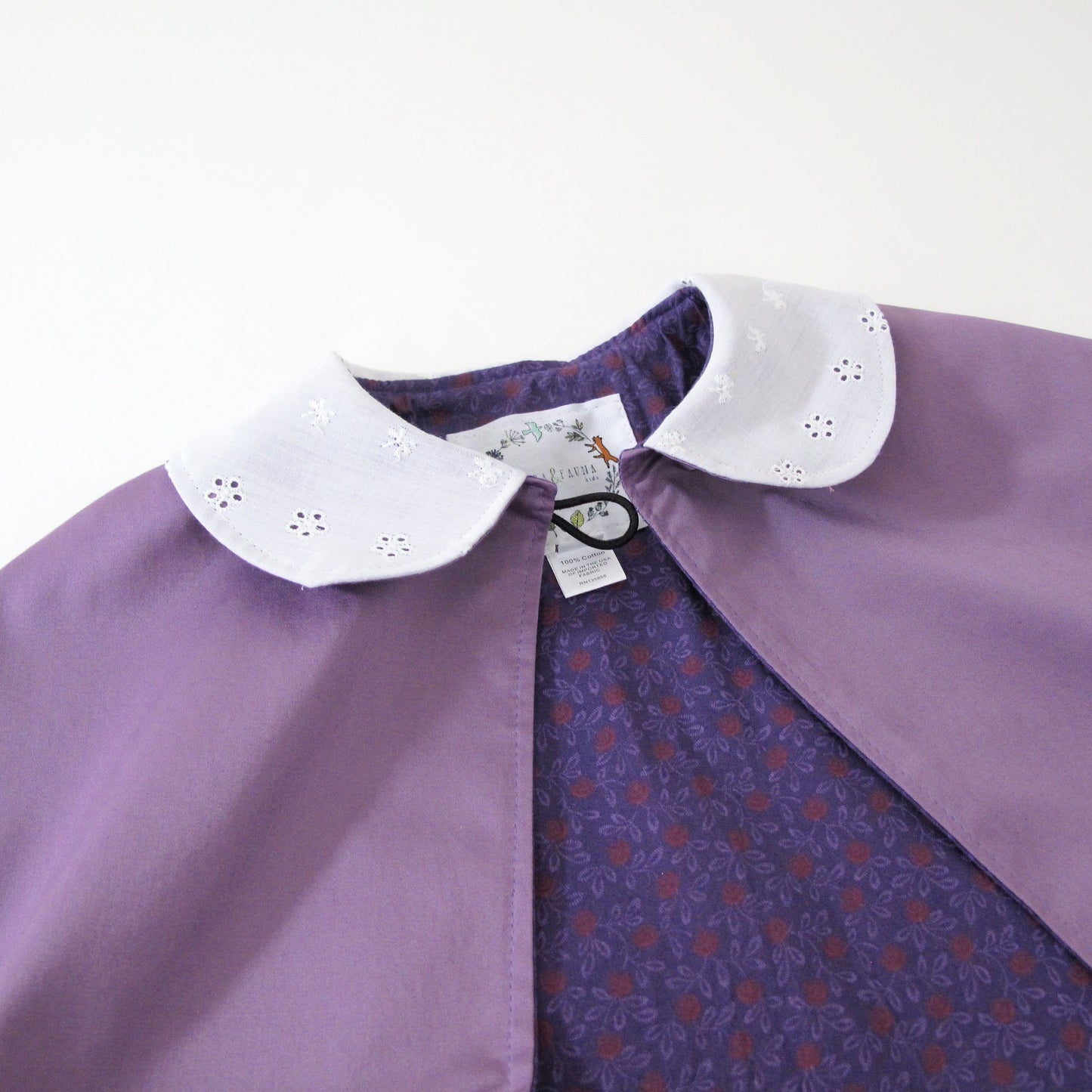 4T Girls Purple Cape with Lace Collar, Classic Traditional Fantasy Spring Flower Girl Gift, Garden Party Toddler Girl Gift