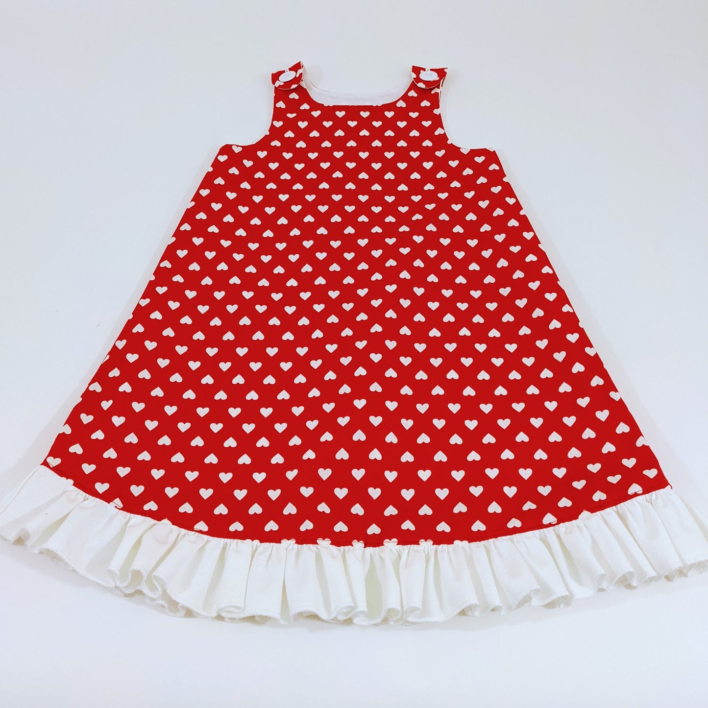 Robe de la Saint-Valentin, Robe Saint-Valentin Fille, Robe Cœur, Cadeau Saint-Valentin, Bébé, Tout-petit, Robe Salopette Fille, Nouveau-né - Taille 6