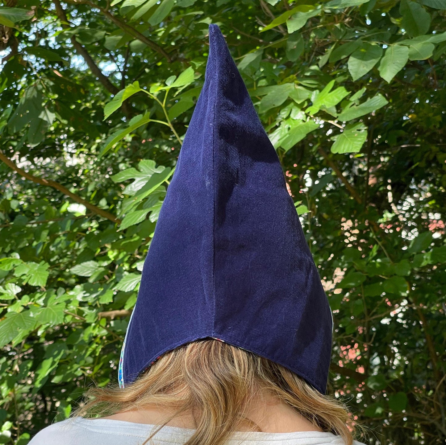 Bonnet Bébé Nain de Jardin Bleu Marine Chapeau de Lutin, Chapeau Bébé Fille Tout-Petit, Déguisement d'Elfe, Fairycore, Conte de Fées Boisé, Âges 6 Mois - Adulte