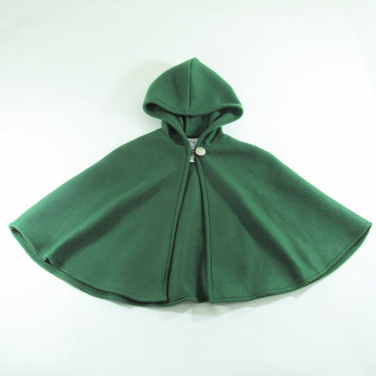 Kids Cloak, Boys Girls Green Hooded Cloak Fleece Elf, Elven, Archer, Peter Pan, Goblin Gnome Halloween Cosplay Costume Baby Cape Coat Poncho