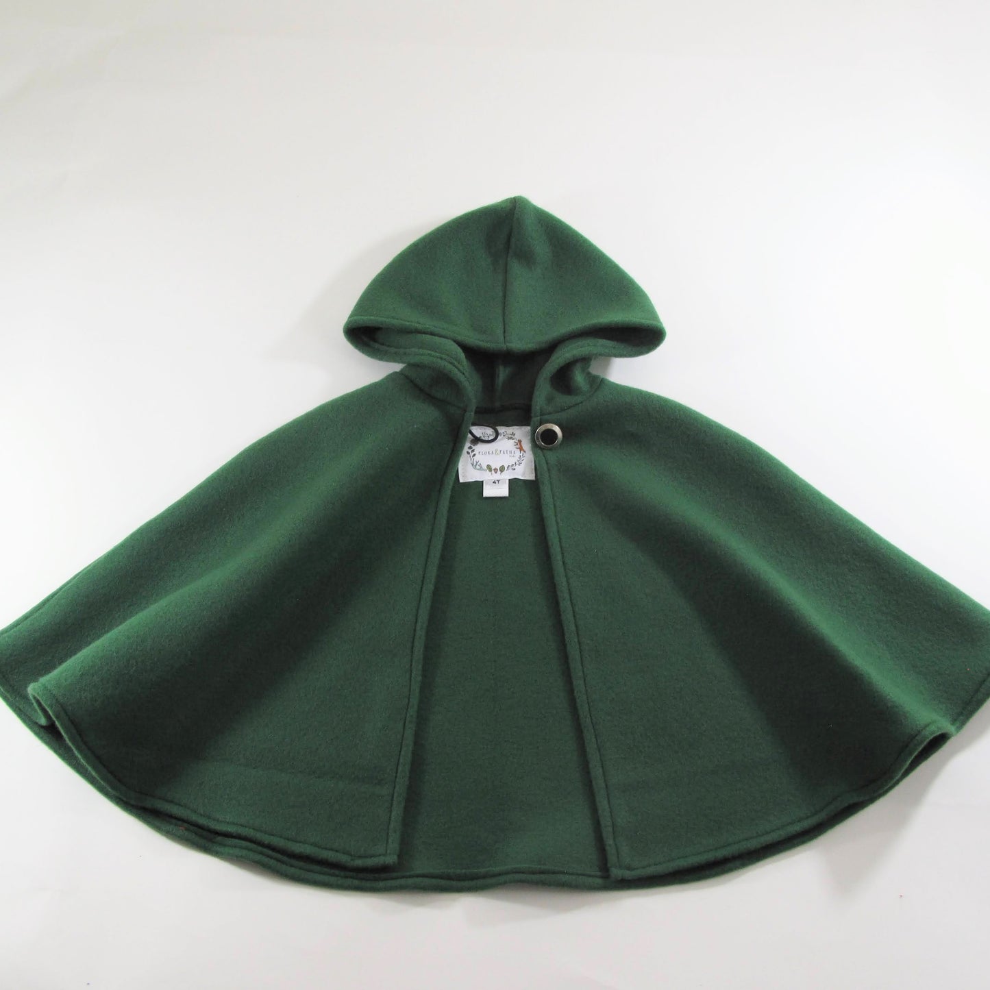 Cape pour enfants, cape à capuche verte en polaire pour garçons et filles, elfe, archer, Peter Pan, gobelin, gnome, costume d'Halloween, cape de bébé, poncho