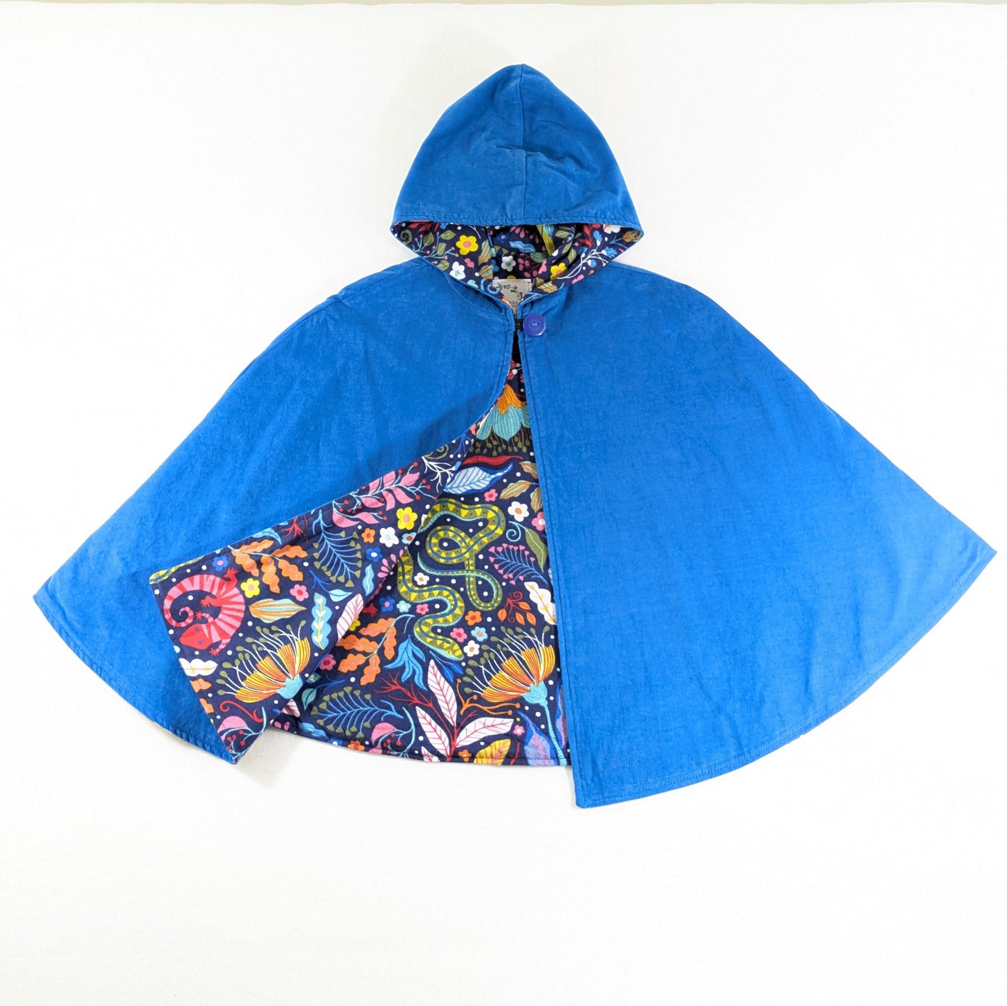 Poncho-manteau à capuchon en velours côtelé bleu turquoise pour enfants, garçons et filles, poncho pour siège auto, vêtements adaptés, tailles 1-12 ans
