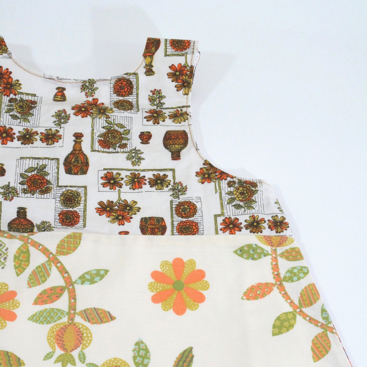 Robe fille 6T, Salopette tablier patchwork faite à la main pour tout-petits, Cadeau d'anniversaire Bohème Hippie, Rentrée scolaire Automne Maternelle