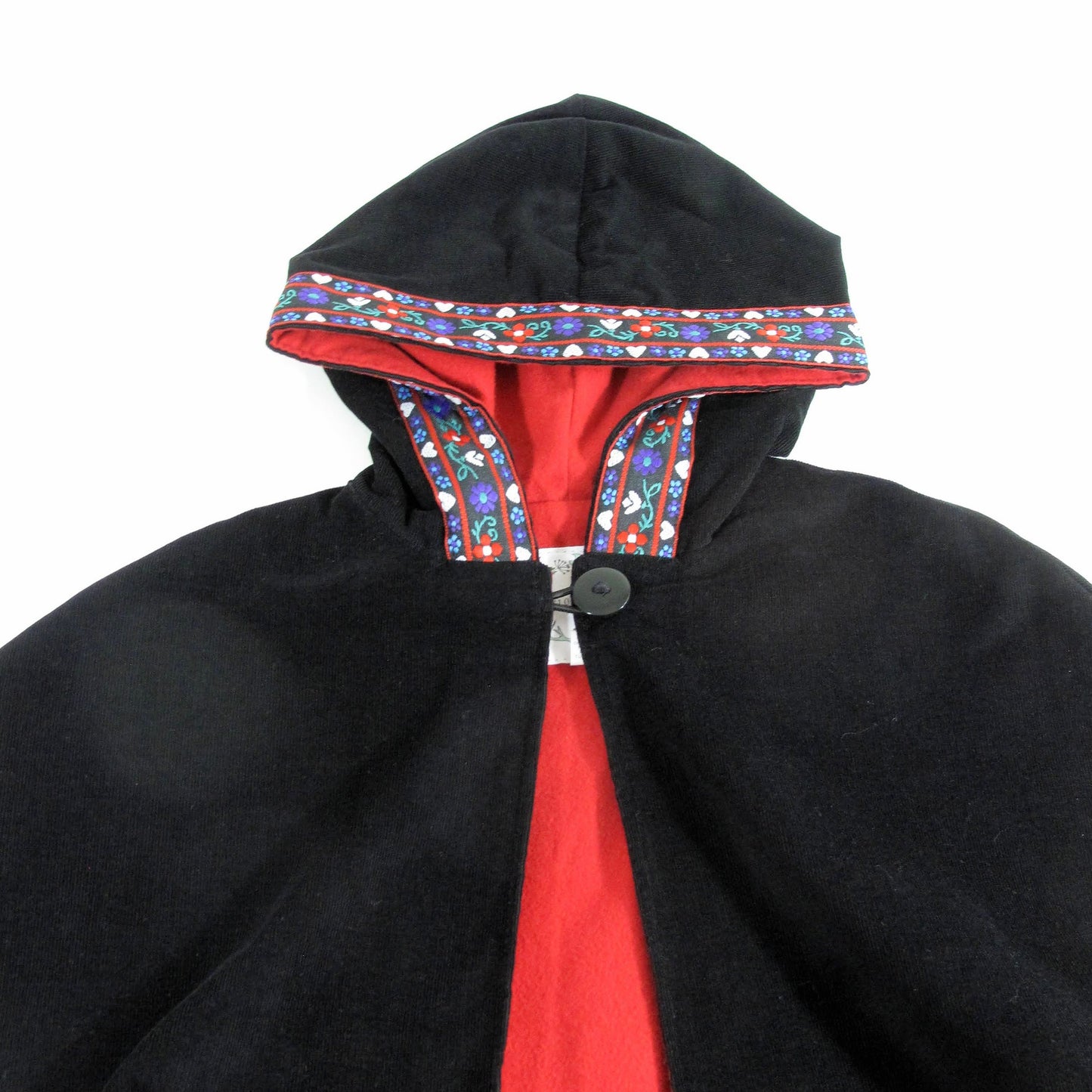 Cape de costume Renaissance à capuche pour filles et garçons, Manteau cape poncho en velours côtelé alpin nordique, Cadeau unique