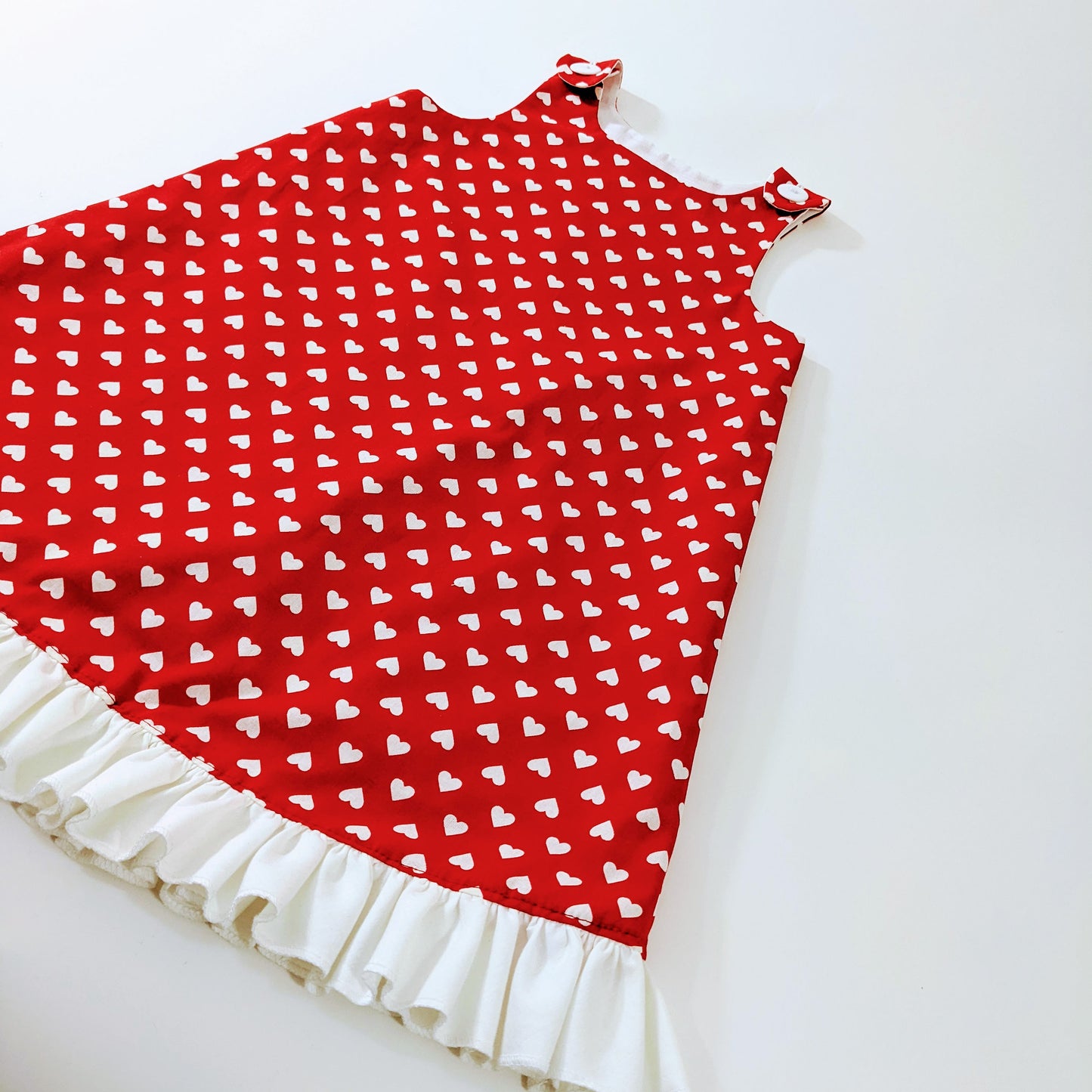 Robe de la Saint-Valentin, Robe Saint-Valentin Fille, Robe Cœur, Cadeau Saint-Valentin, Bébé, Tout-petit, Robe Salopette Fille, Nouveau-né - Taille 6