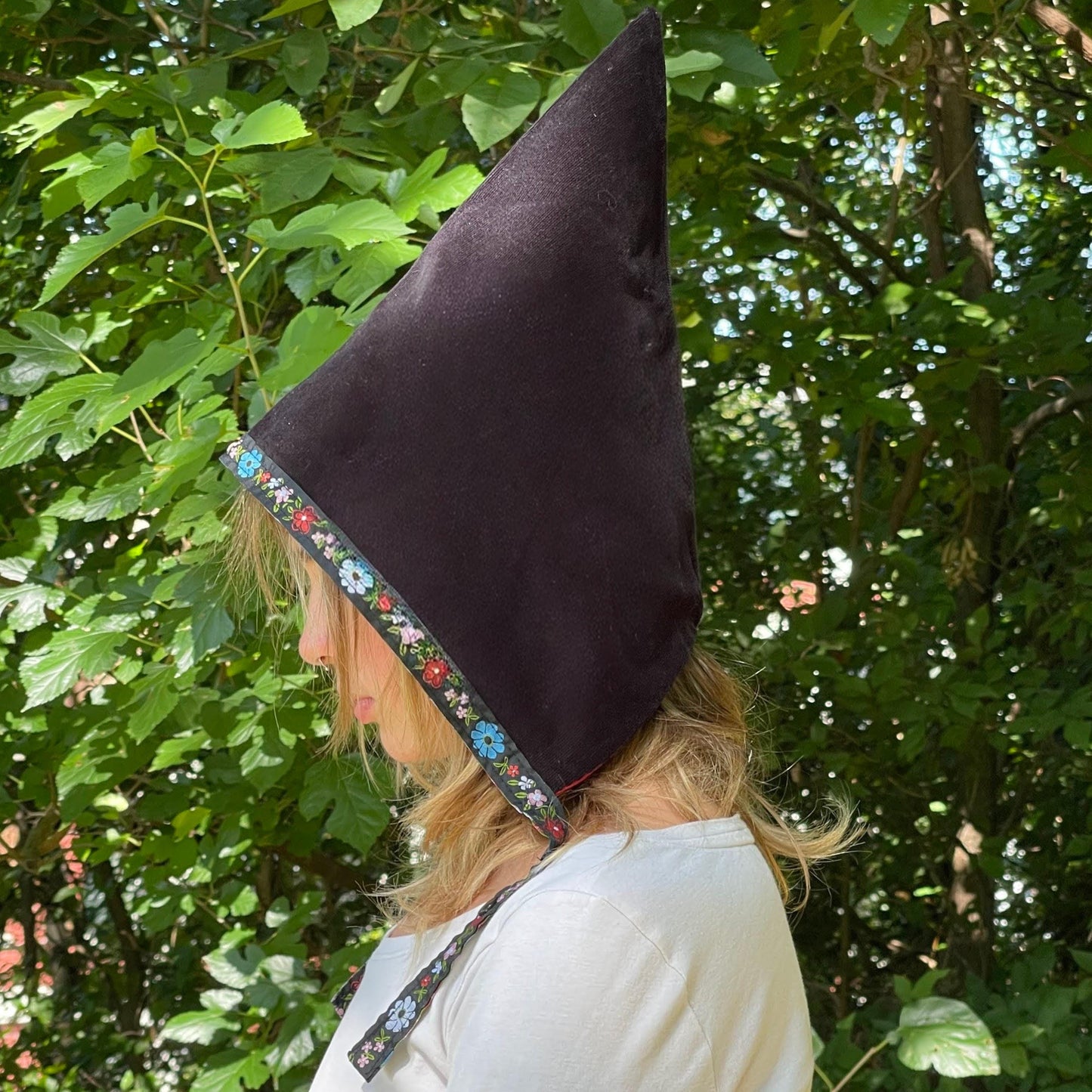 Costume Chapeau Lutin Noir Gnome, Costume Cosplay Sorcière Maléfique Fée Fairycore Noir, Tout-petits, Filles, Femmes Adultes - Âge 6 Mois - Adulte