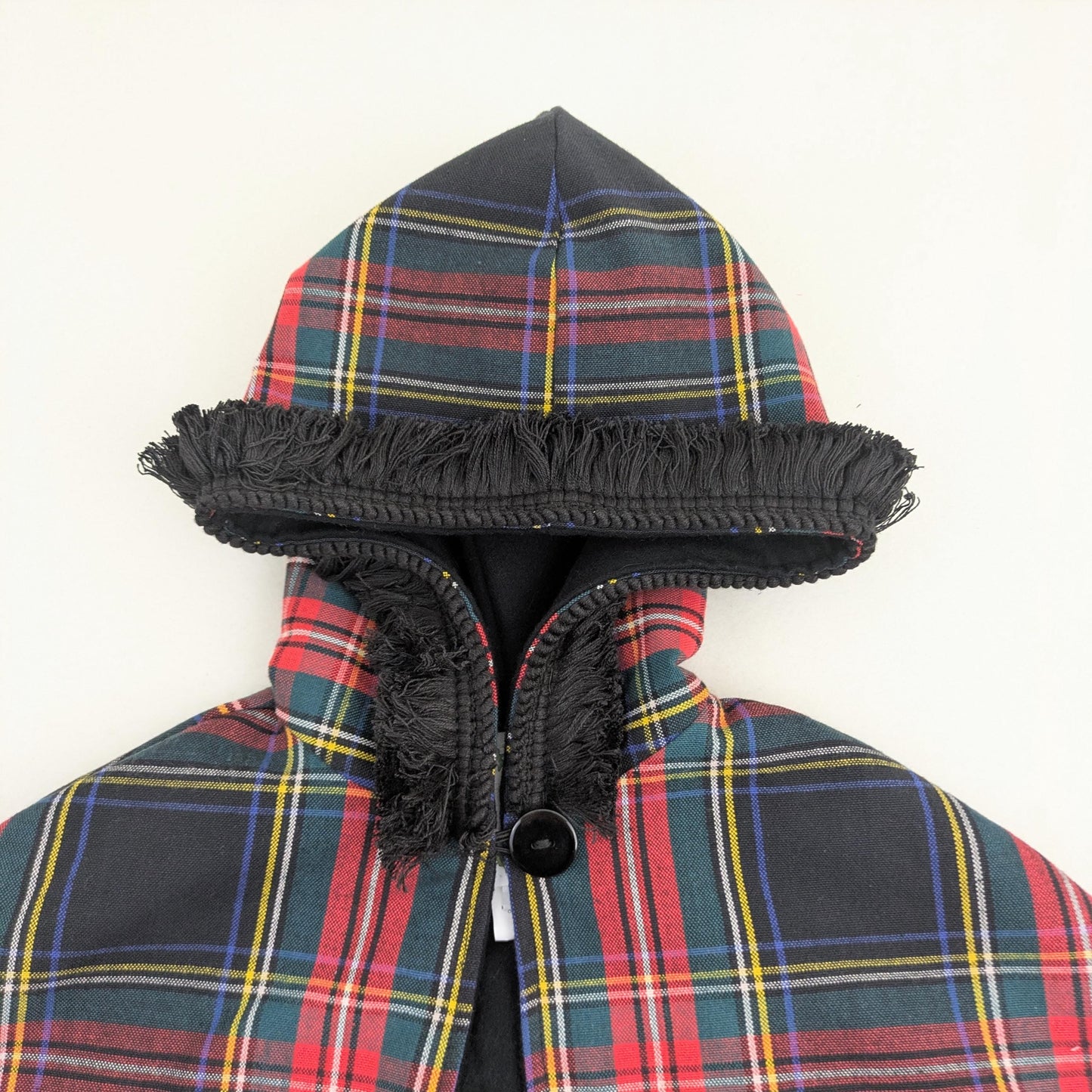 Cape enfant en sergé à carreaux écossais, tenue de Noël Casse-Noisette, poncho de Noël pour filles et garçons, taille M (5-8 ans)