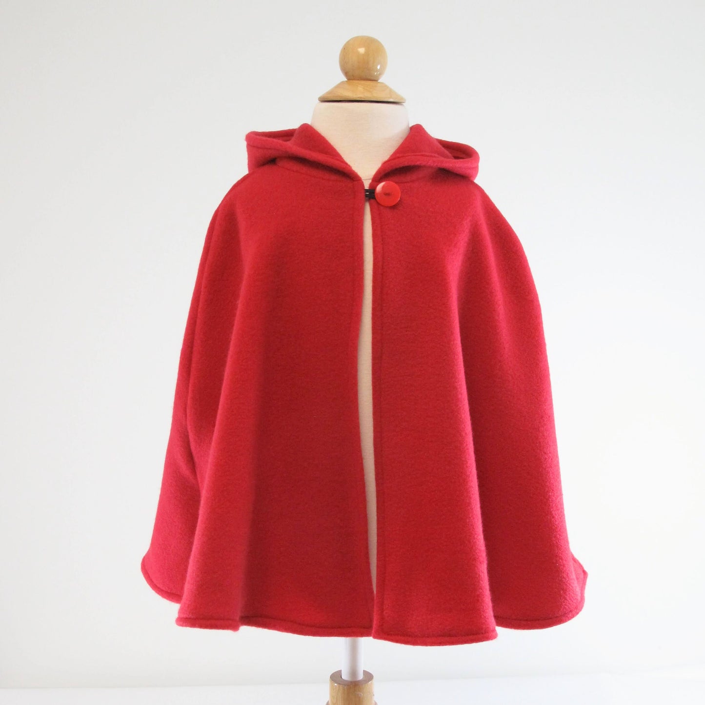 Cape polaire rouge pour enfant, costume d'Halloween avec capuche, super-héros, elfe, diable, déguisement de gnome, garçons, filles, poncho manteau