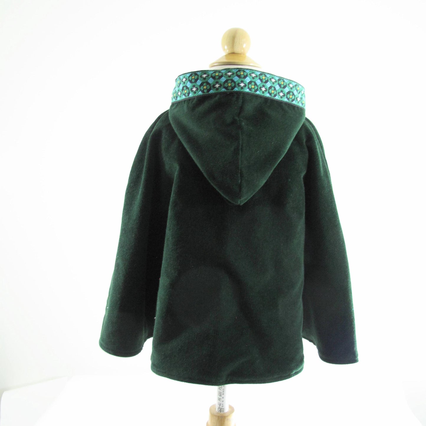 Kids Cloak, Boys Girls Green Hooded Cape Robin Hood, Elf, Medieval, Viking, Ranger Cosplay Costume Coat, Car Seat Poncho, 1 - 12 Years