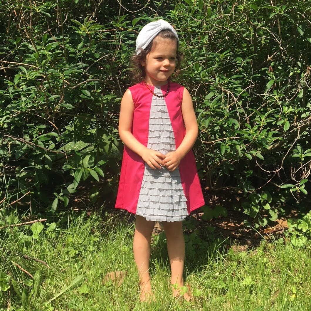 Robe Fille 4T, Robe de Demoiselle d'honneur pour Petite Fille, Robe à Volants pour Goûter ou Occasion Spéciale, Robe Semi-Formelle pour Séance Photo, Coton Violet