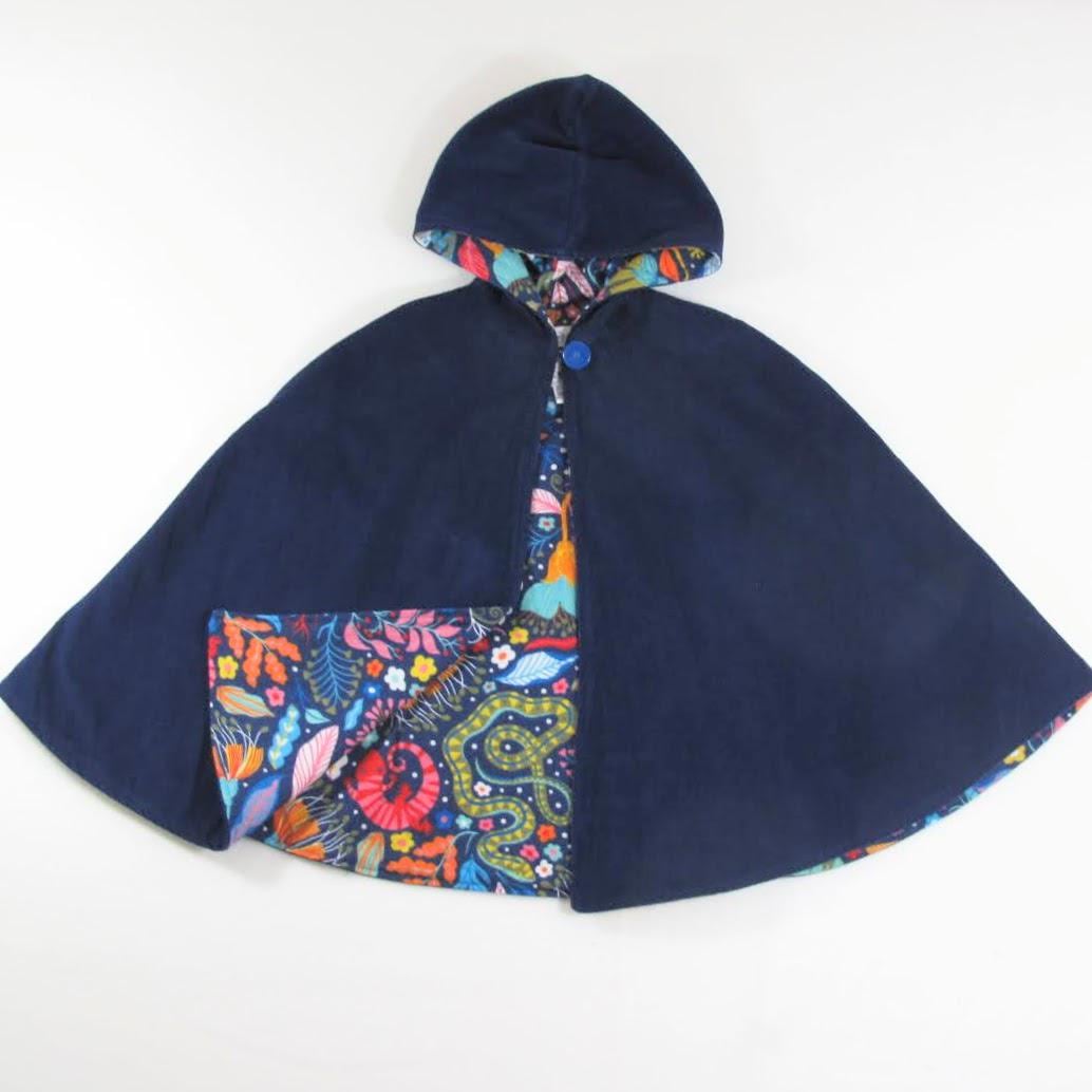 Manteau imperméable bleu marine pour enfants, cape à capuche en velours côtelé pour garçons et filles, poncho pour siège auto, vêtement adaptatif pour bras cassé, tailles 1-12 ans