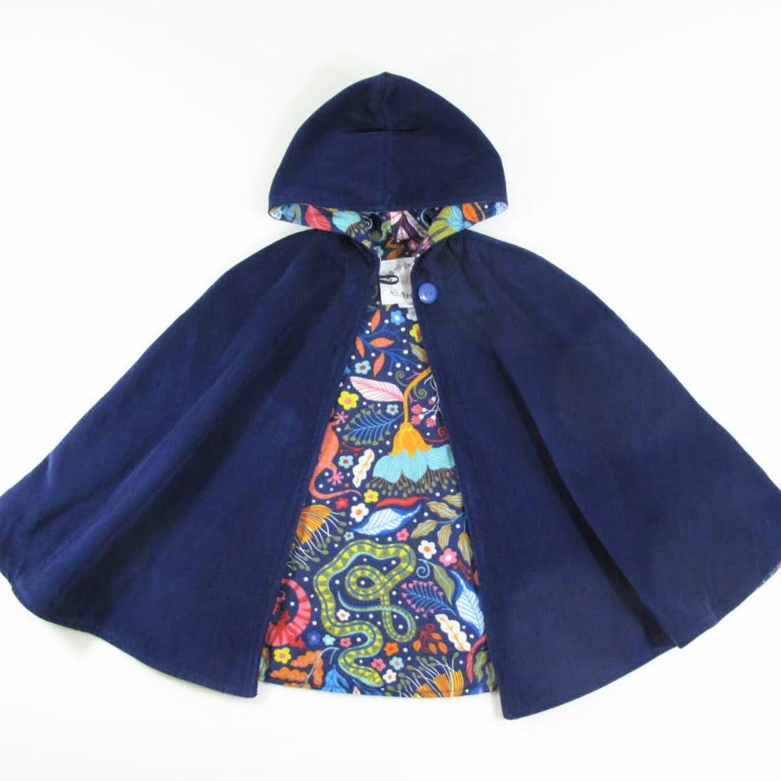 Manteau imperméable bleu marine pour enfants, cape à capuche en velours côtelé pour garçons et filles, poncho pour siège auto, vêtement adaptatif pour bras cassé, tailles 1-12 ans
