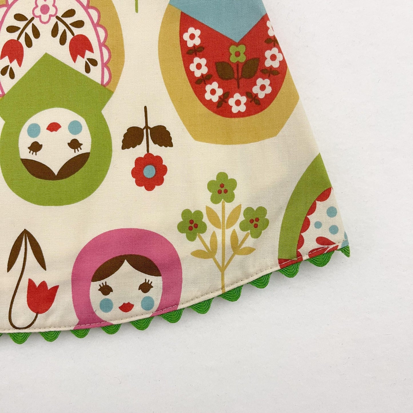 Russian Nesting Doll Pinafore Dress 3-6 Month Unique Easter Gifts, Spring Baby Shower, Retro Apron Dress, Newborn Girl Gift Tea Party Outfit