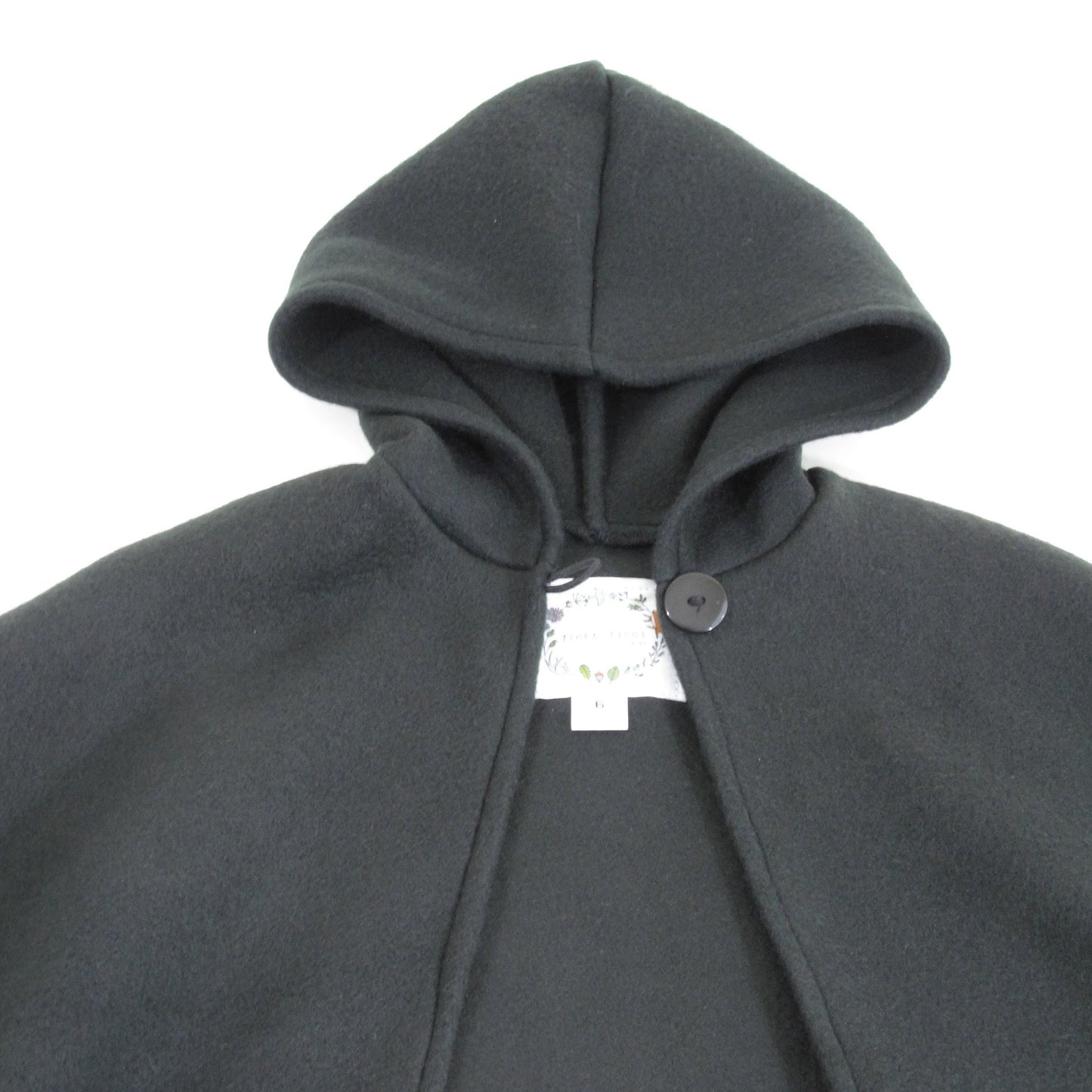 Cape à capuche noire pour enfants, chaude en polaire, costume d'Halloween, sorcier, magicien, médiéval, cape de cosplay Viking, garçons, filles, bébés, tout-petits