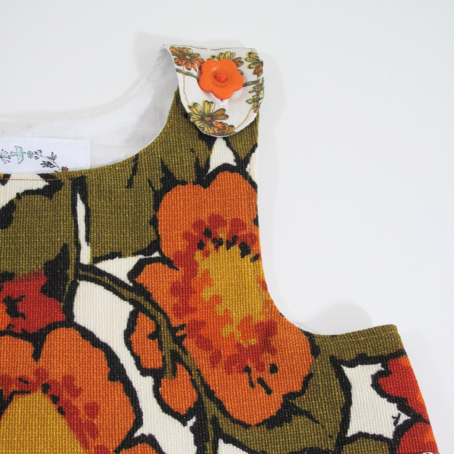 Robe fille 6T, Salopette tablier patchwork faite à la main pour tout-petits, Cadeau d'anniversaire Bohème Hippie, Rentrée scolaire Automne Maternelle
