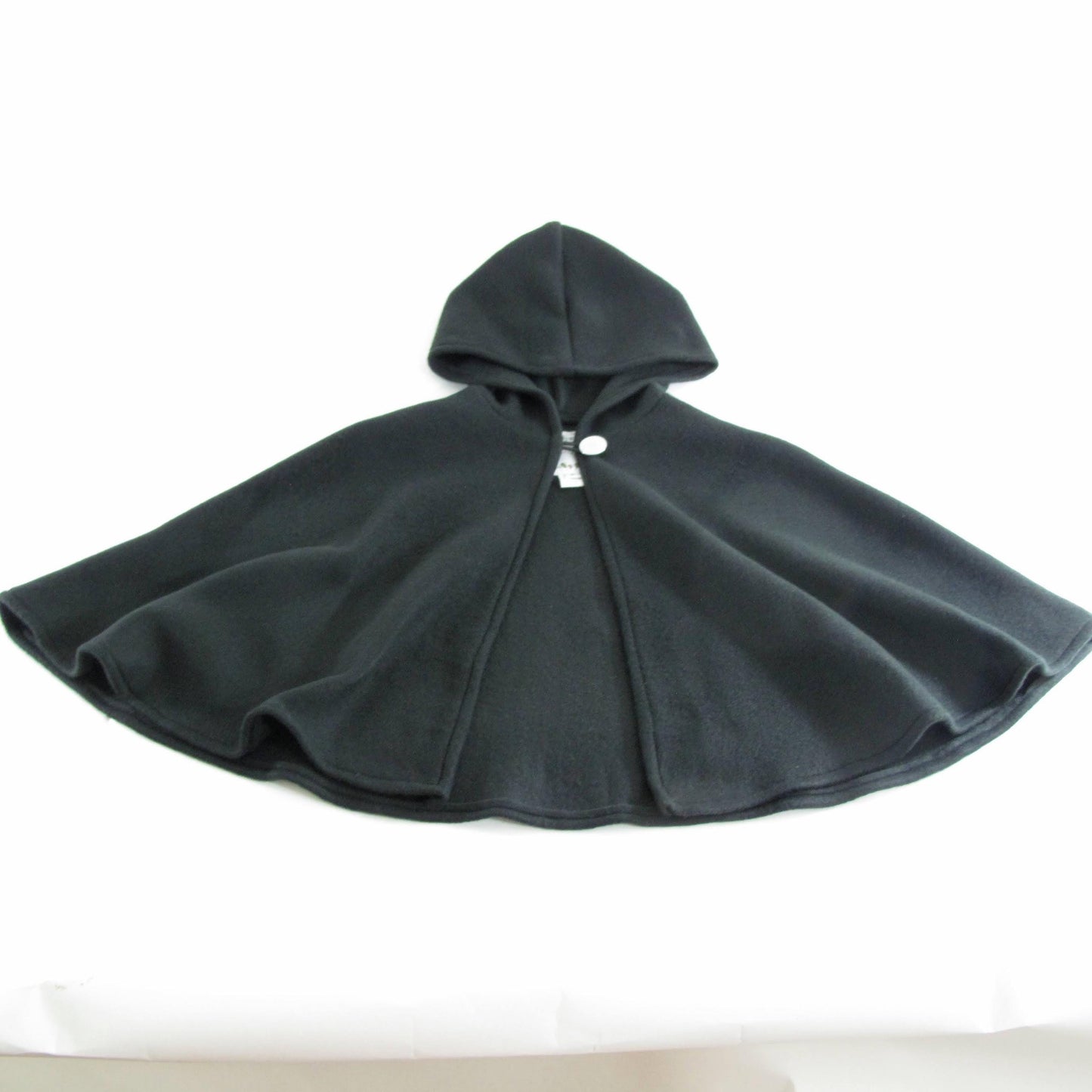 Cape à capuche noire pour enfants, chaude en polaire, costume d'Halloween, sorcier, magicien, médiéval, cape de cosplay Viking, garçons, filles, bébés, tout-petits