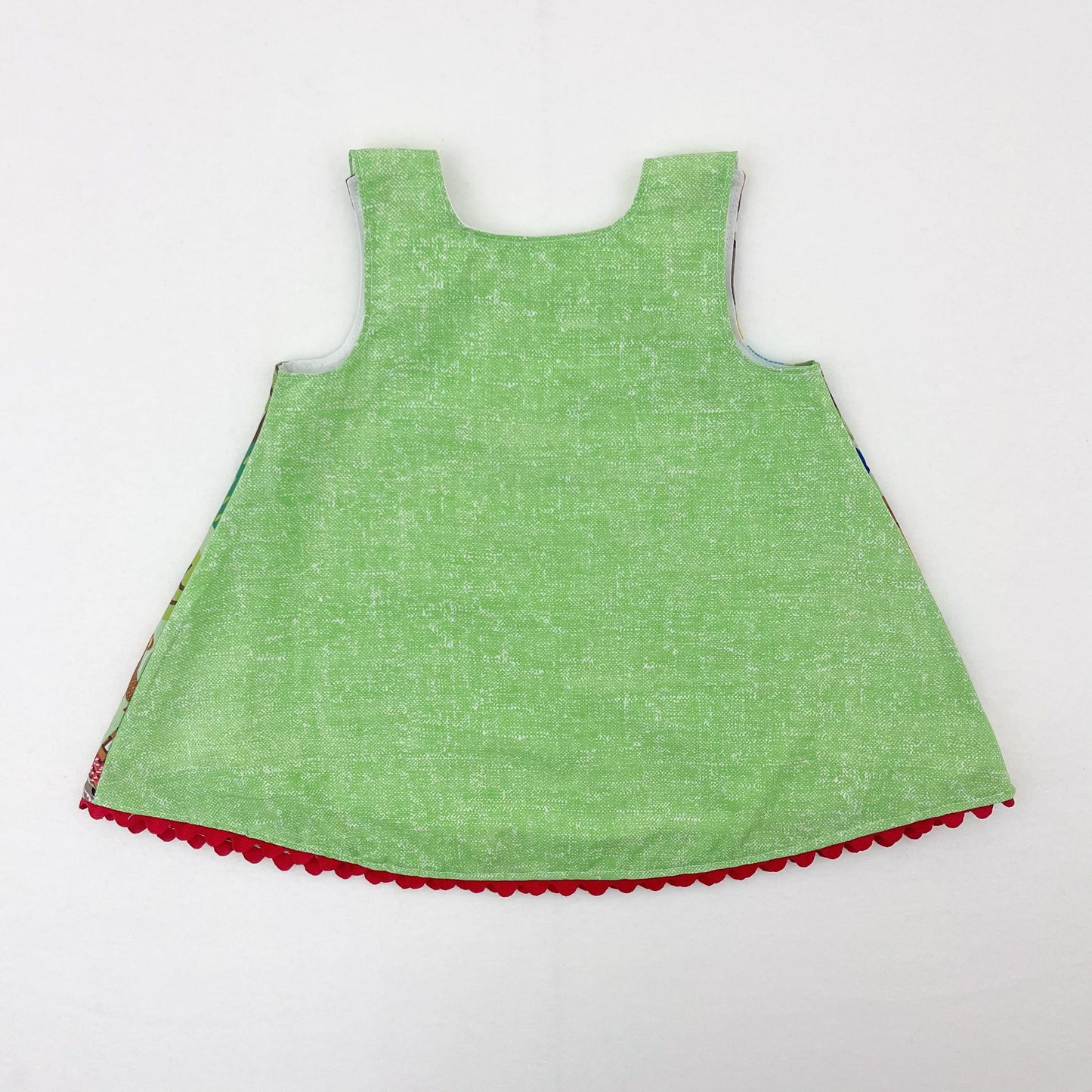Robe chasuble pour filles 6M, comptine, cadeau de naissance en coton pour l'été, cadeaux faits à la main pour filles, Le Petit Chaperon Rouge, Les Trois Petits Cochons, Boucles d'or