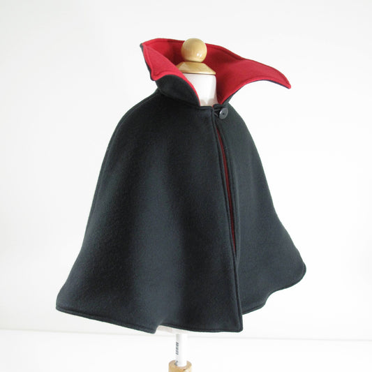 Count Dracula Vampire Halloween Costume, Cosplay Costume Cloak Cape, Magician Costume, Unisex Kids Adult, 2T, 4T, 6, 8, 10, Adult