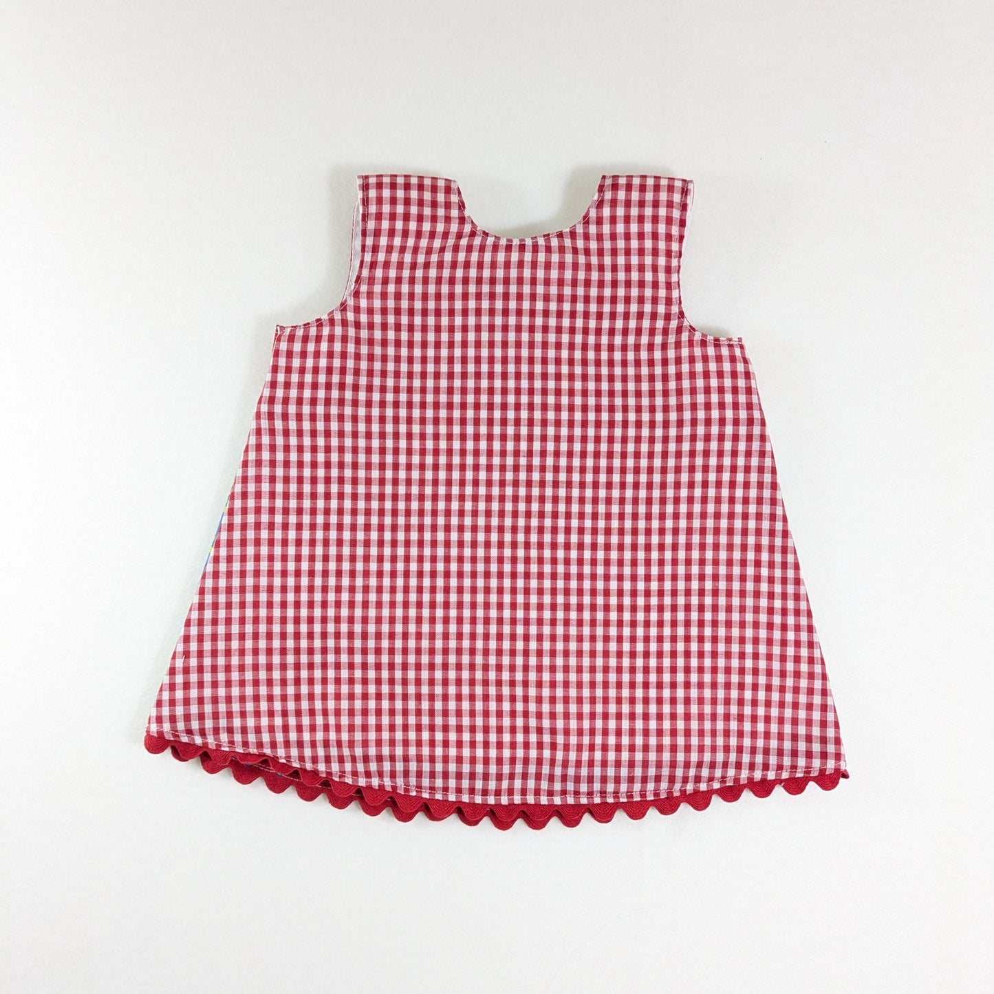 Gnome Baby Dress, Baby Shower Gift, New Baby Gift, Woodland Baby Girl, Handmade Newborn Pinafore, Vintage Baby Clothes