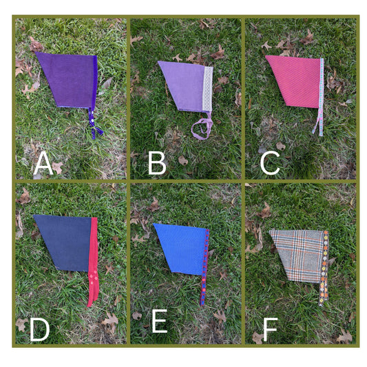 Bonnet Pixie Printanier 6-12 mois, Cadeau de Douche de Bébé Style Cottagecore, Fée des Bois, Chapeau de Jeu Upcyclé (Tissus de Livres pour Enfants), Styles Assortis